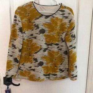 Reiss Yellow and Gray Patterned Top